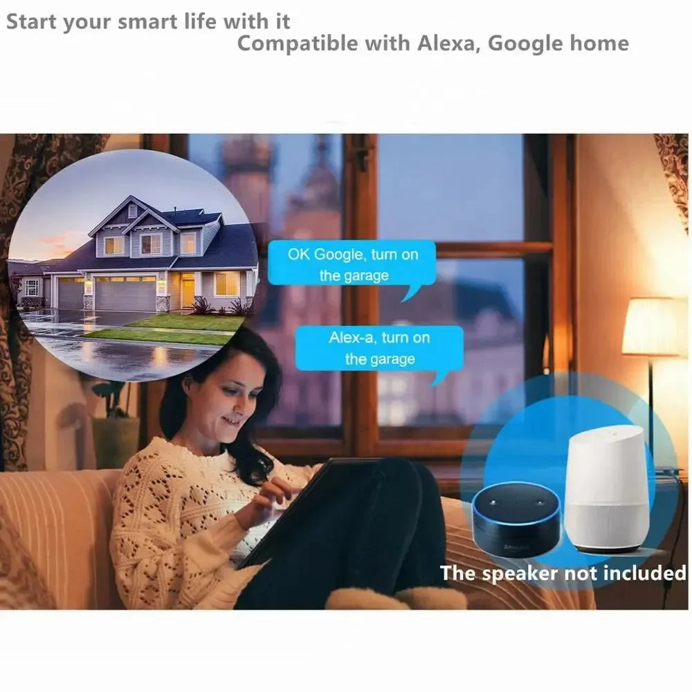 Easily add WIFI Smart Garage Door Opener Controller APP Voice Control Intelligent Switch Work With Alexa Echo Google Home Smart Life